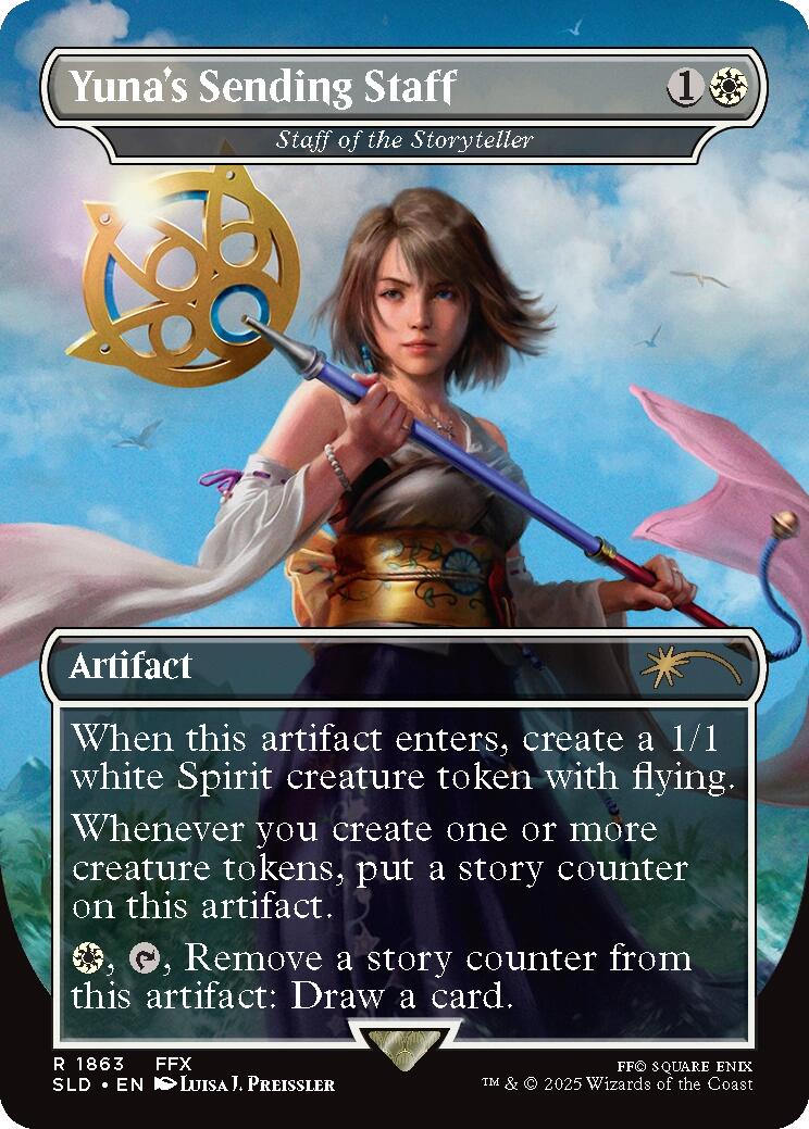 Yuna's Sending Staff - Staff of the Storyteller [Secret Lair Drop Series] | RetroPlay Games