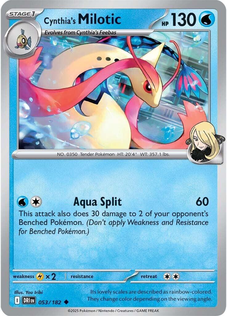 Cynthia's Milotic (053/182) [Scarlet & Violet: Destined Rivals] | RetroPlay Games