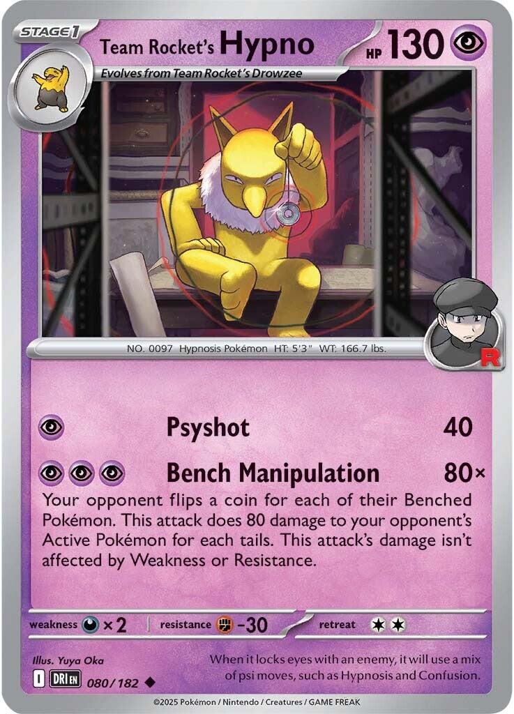 Team Rocket's Hypno (080/182) [Scarlet & Violet: Destined Rivals] | RetroPlay Games