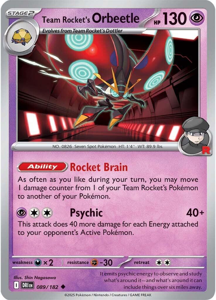 Team Rocket's Orbeetle (089/182) [Scarlet & Violet: Destined Rivals] | RetroPlay Games