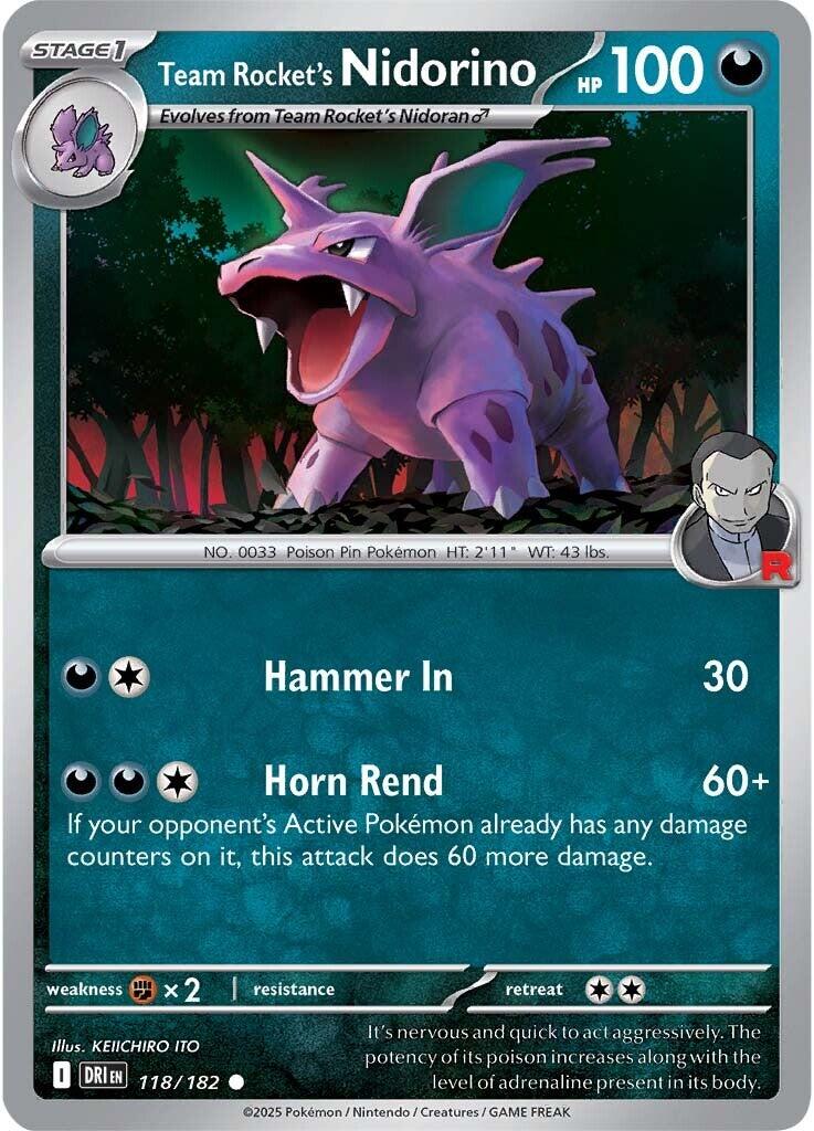 Team Rocket's Nidorino (118/182) [Scarlet & Violet: Destined Rivals] | RetroPlay Games