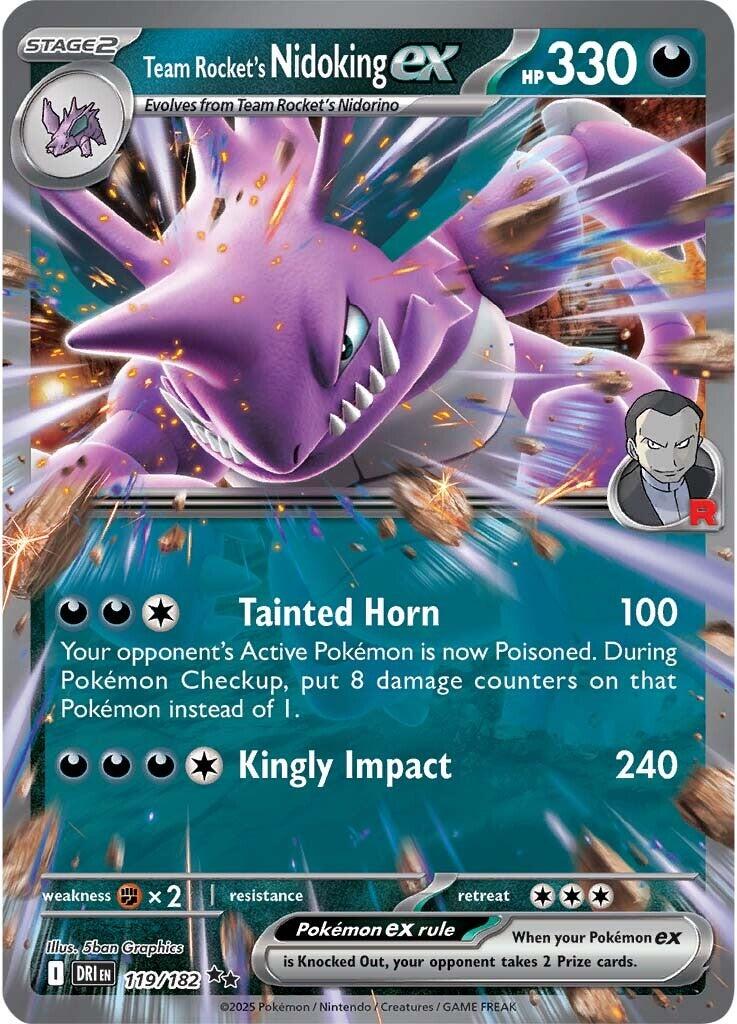 Team Rocket's Nidoking ex (119/182) [Scarlet & Violet: Destined Rivals] | RetroPlay Games