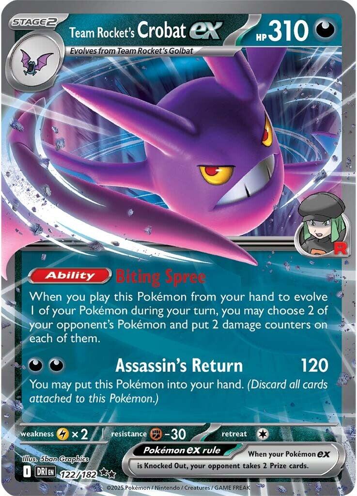 Team Rocket's Crobat ex (122/182) [Scarlet & Violet: Destined Rivals] | RetroPlay Games