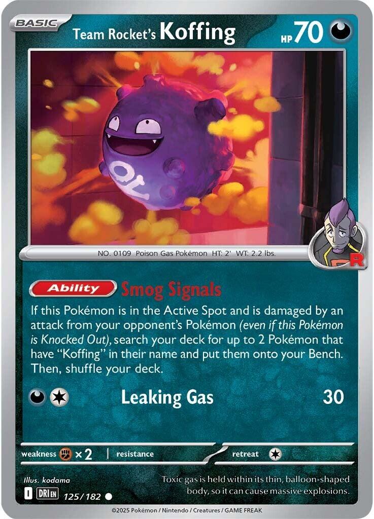 Team Rocket's Koffing (125/182) [Scarlet & Violet: Destined Rivals] | RetroPlay Games