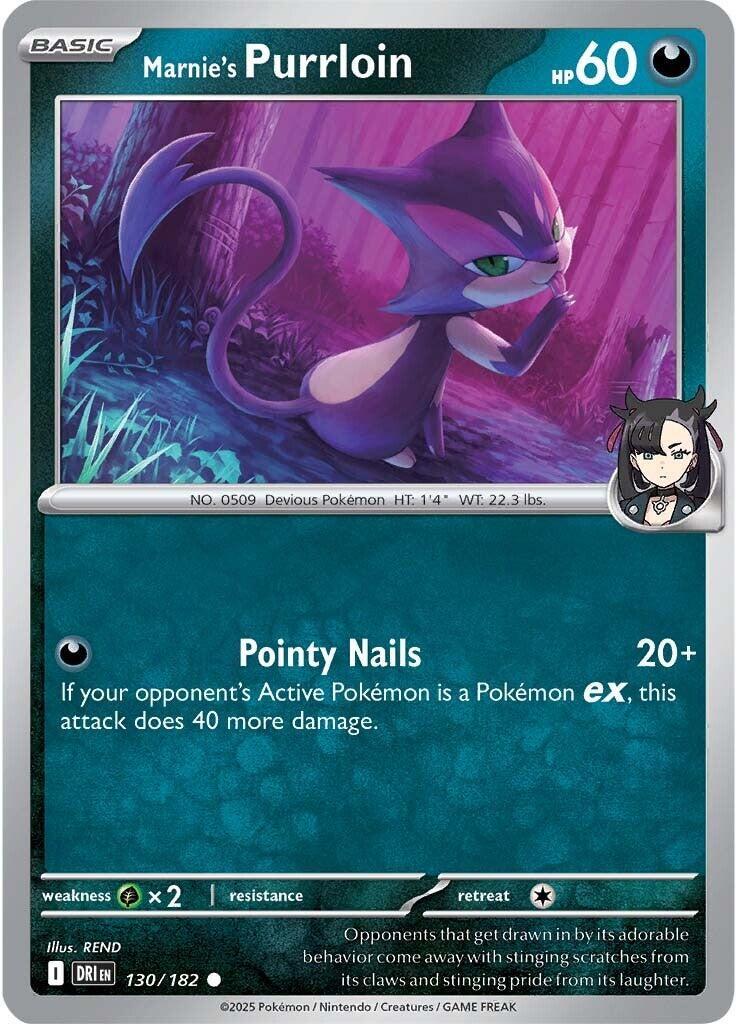 Marnie's Purrloin (130/182) [Scarlet & Violet: Destined Rivals] | RetroPlay Games