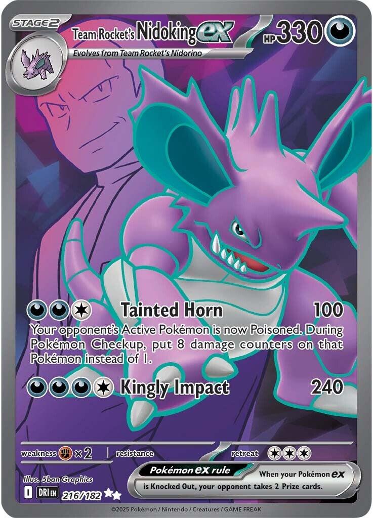 Team Rocket's Nidoking ex (216/182) [Scarlet & Violet: Destined Rivals] | RetroPlay Games