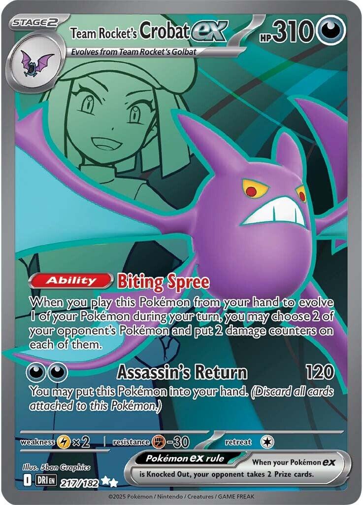 Team Rocket's Crobat ex (217/182) [Scarlet & Violet: Destined Rivals] | RetroPlay Games