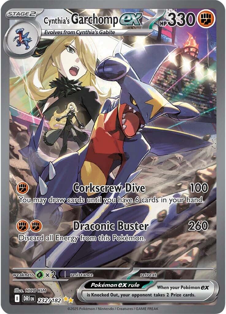 Cynthia's Garchomp ex (232/182) [Scarlet & Violet: Destined Rivals] | RetroPlay Games