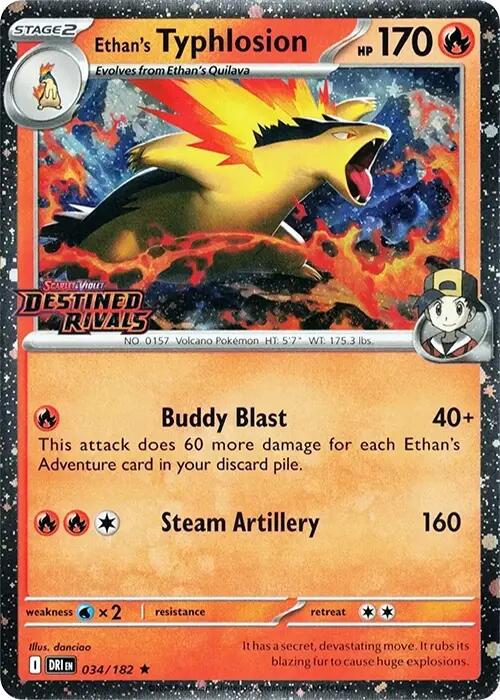 Ethan's Typhlosion (034/182) (Destined Rivals Stamp) [Scarlet & Violet: Destined Rivals] | RetroPlay Games