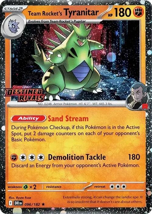 Team Rocket's Tyranitar (096/182) (Destined Rivals Stamp) [Scarlet & Violet: Destined Rivals] | RetroPlay Games