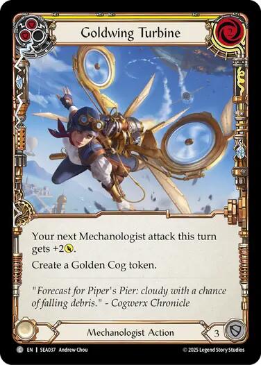 Goldwing Turbine (Yellow) [SEA037] (High Seas)  Rainbow Foil | RetroPlay Games