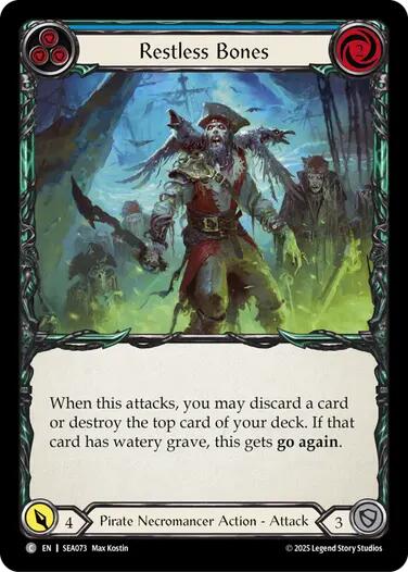 Restless Bones (Blue) [SEA073] (High Seas)  Rainbow Foil | RetroPlay Games