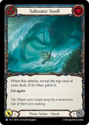 Saltwater Swell (Blue) [SEA143] (High Seas)  Rainbow Foil | RetroPlay Games