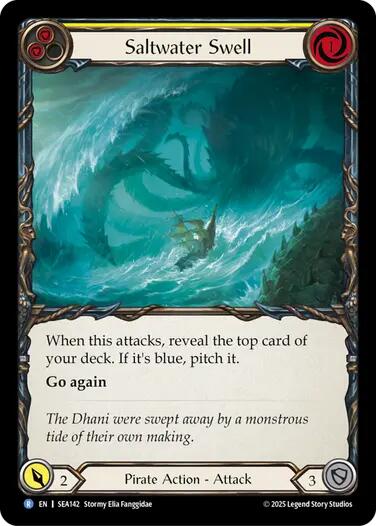 Saltwater Swell (Yellow) [SEA142] (High Seas)  Rainbow Foil | RetroPlay Games