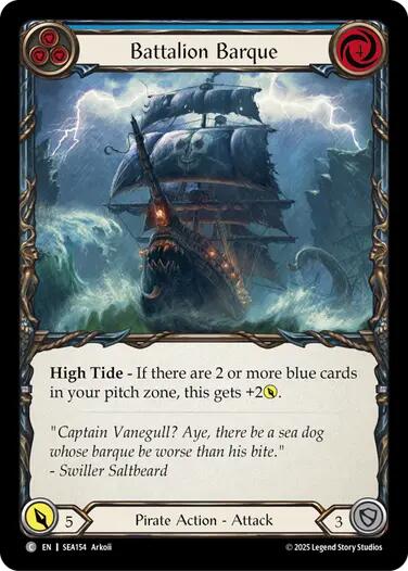Battalion Barque (Blue) [SEA154] (High Seas)  Rainbow Foil | RetroPlay Games