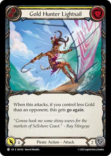 Gold Hunter Lightsail [SEA162] (High Seas)  Rainbow Foil | RetroPlay Games