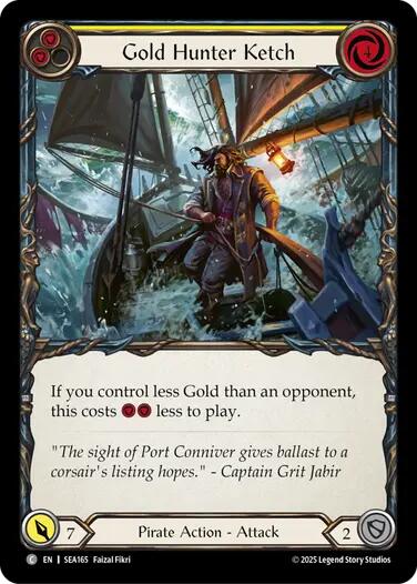 Gold Hunter Ketch [SEA165] (High Seas)  Rainbow Foil | RetroPlay Games