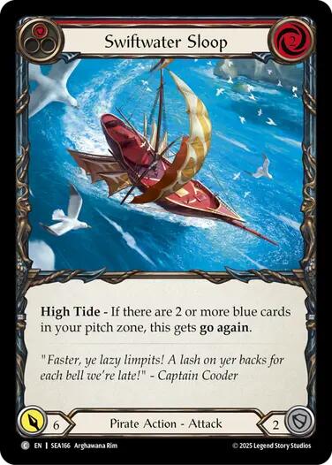 Swiftwater Sloop (Red) [SEA166] (High Seas)  Rainbow Foil | RetroPlay Games