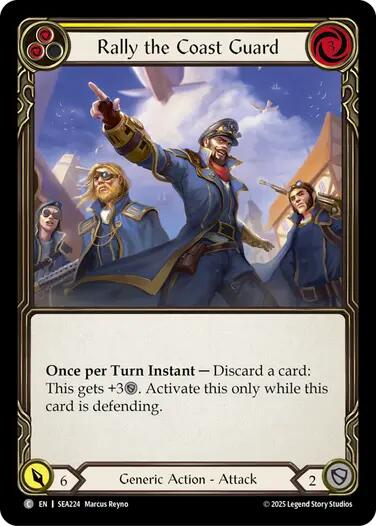 Rally the Coast Guard (Yellow) [SEA224] (High Seas)  Rainbow Foil | RetroPlay Games