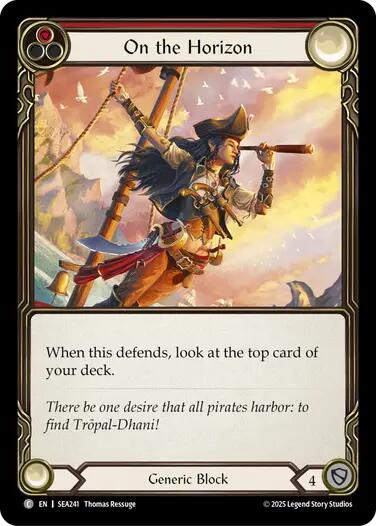 On the Horizon (Red) [SEA241] (High Seas)  Rainbow Foil | RetroPlay Games