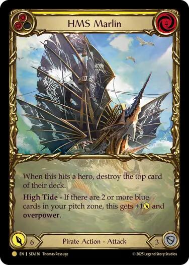 HMS Marlin (Treasure) [SEA136] (High Seas)  Cold Foil | RetroPlay Games