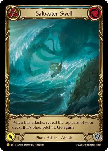 Saltwater Swell (Blue) (Treasure) [SEA143] (High Seas)  Cold Foil | RetroPlay Games