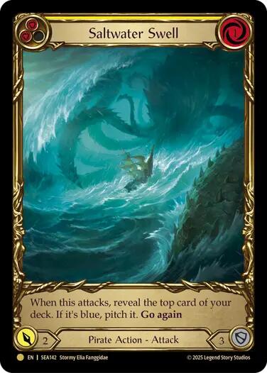 Saltwater Swell (Yellow) (Treasure) [SEA142] (High Seas)  Cold Foil | RetroPlay Games