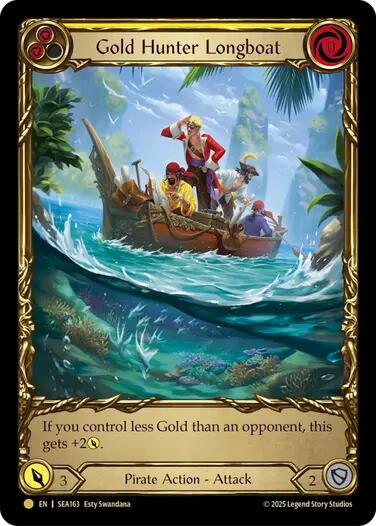 Gold Hunter Longboat (Treasure) [SEA163] (High Seas)  Cold Foil | RetroPlay Games