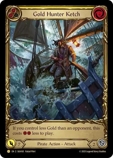 Gold Hunter Ketch (Treasure) [SEA165] (High Seas)  Cold Foil | RetroPlay Games