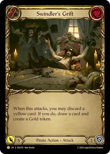 Swindler's Grift (Yellow) (Treasure) [SEA170] (High Seas)  Cold Foil | RetroPlay Games