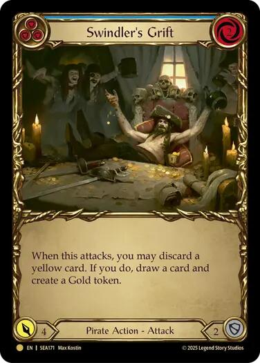 Swindler's Grift (Blue) (Treasure) [SEA171] (High Seas)  Cold Foil | RetroPlay Games