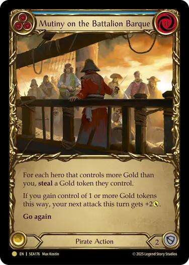 Mutiny on the Battalion Barque (Treasure) [SEA176] (High Seas)  Cold Foil | RetroPlay Games