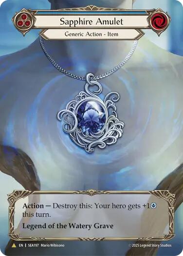 Sapphire Amulet (Treasure) [SEA197] (High Seas)  Cold Foil | RetroPlay Games