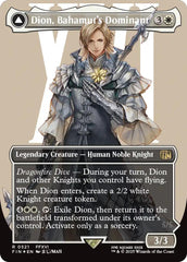 Dion, Bahamut's Dominant // Bahamut, Warden of Light (Borderless) (Surge Foil) [FINAL FANTASY] | RetroPlay Games