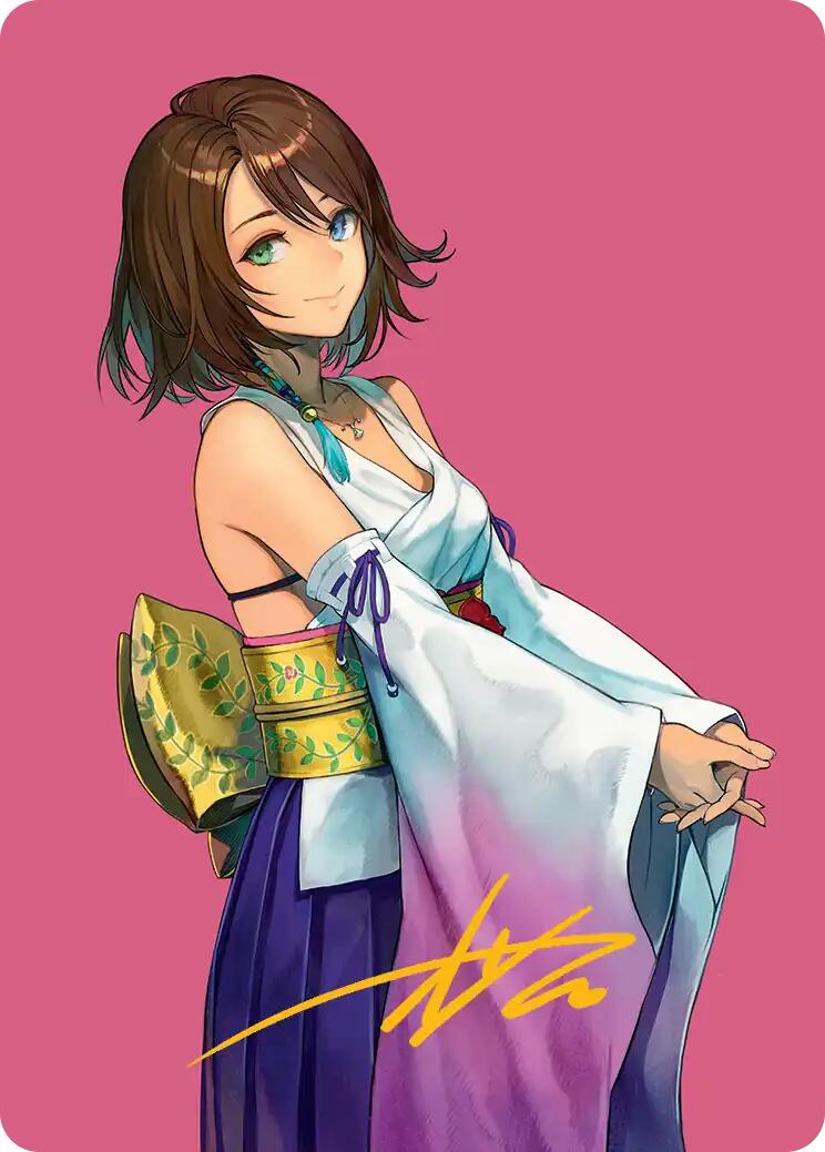 Yuna, Hope of Spira Art Card (Gold-Stamped Signature) [FINAL FANTASY Art Series] | RetroPlay Games