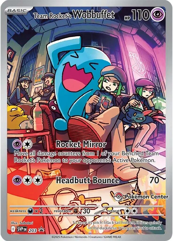 Team Rocket's Wobbuffet (203) (Pokemon Center Exclusive) [Scarlet & Violet: Black Star Promos] | RetroPlay Games