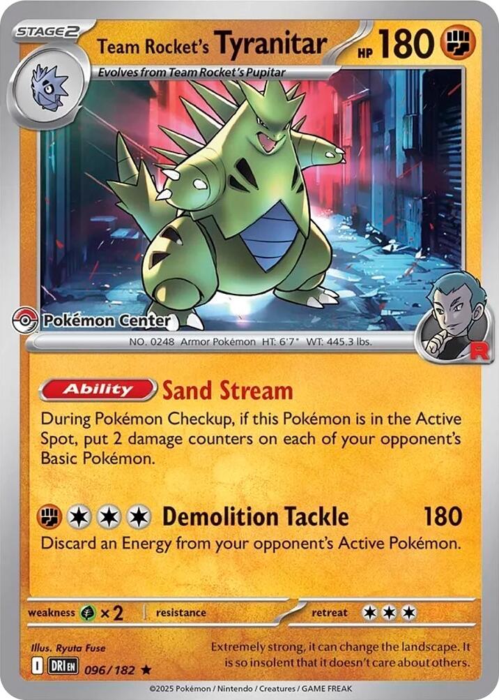 Team Rocket's Tyranitar (096/182) (Pokemon Center Exclusive) [Miscellaneous Cards] | RetroPlay Games
