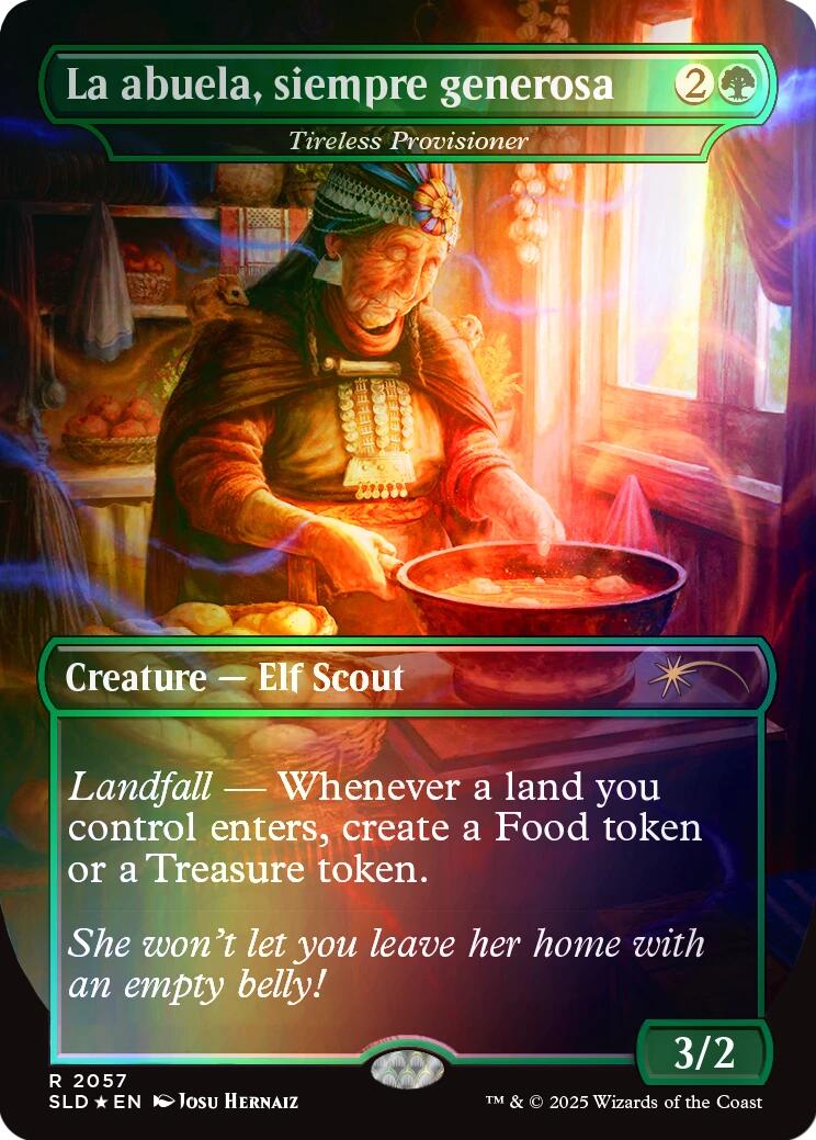 La abuela, siempre generosa - Tireless Provisioner (Rainbow Foil) [Secret Lair Drop Series] | RetroPlay Games