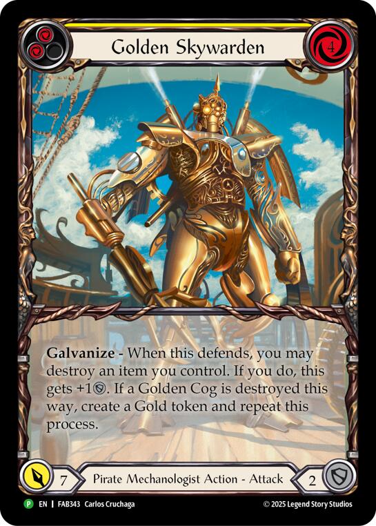 Golden Skywarden [FAB343] (Promo)  Rainbow Foil | RetroPlay Games
