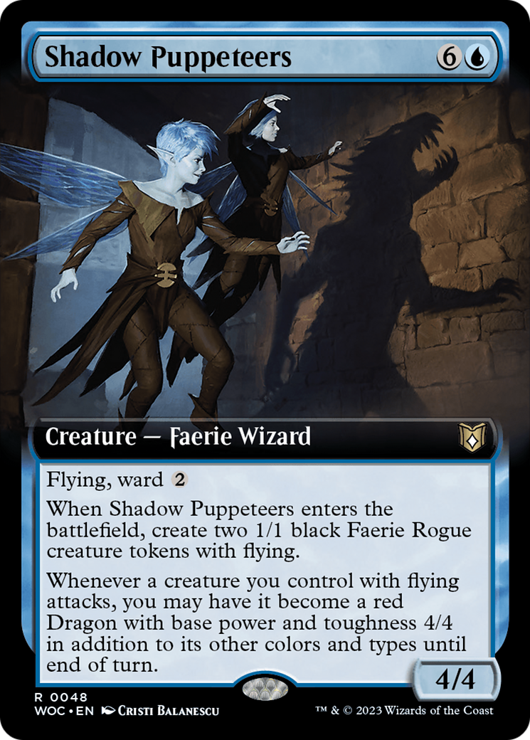 Shadow Puppeteers (Extended Art) [Wilds of Eldraine Commander] | RetroPlay Games