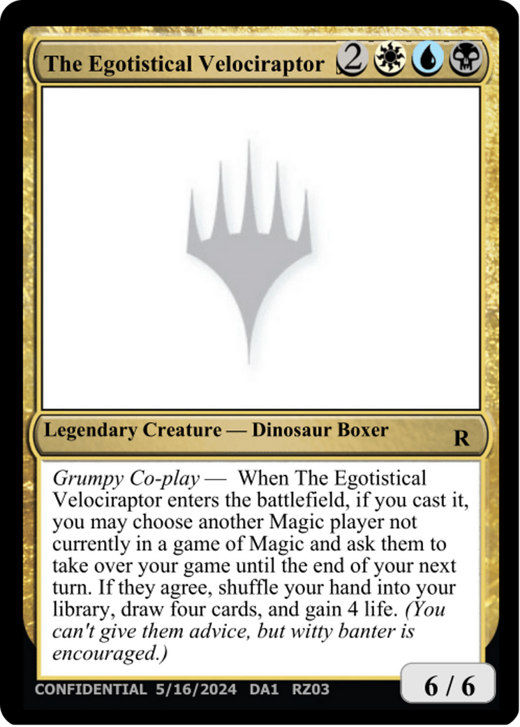 The Egotistical Velociraptor [Mystery Booster 2 Playtest Cards] | RetroPlay Games