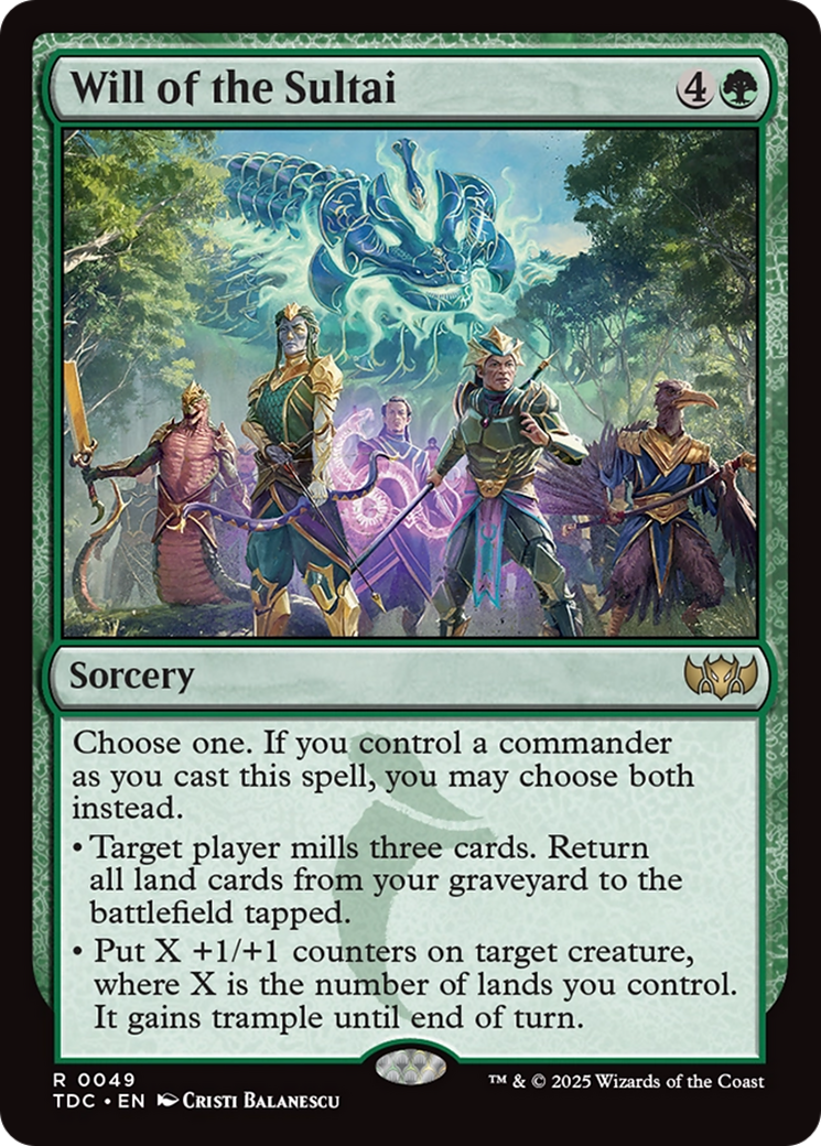 Will of the Sultai [Tarkir: Dragonstorm Commander] | RetroPlay Games