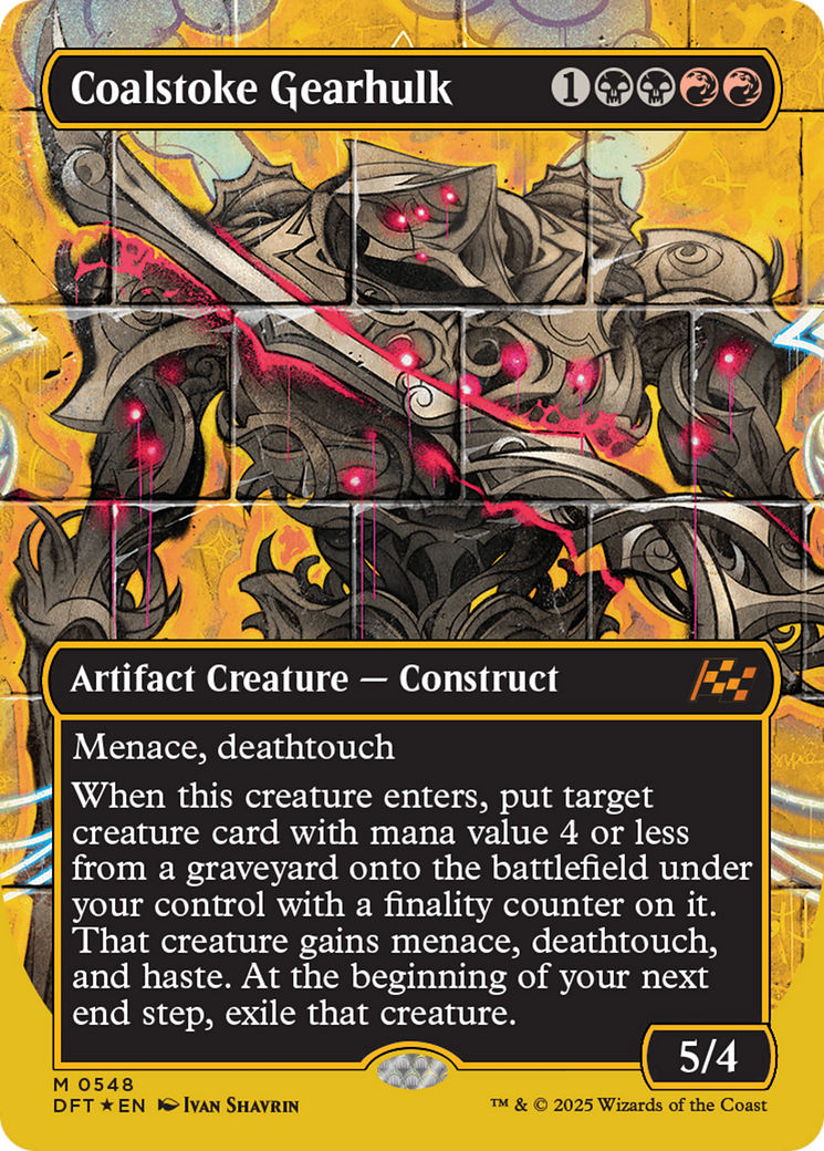 Coalstoke Gearhulk (Borderless) (First-Place Foil) [Aetherdrift] | RetroPlay Games