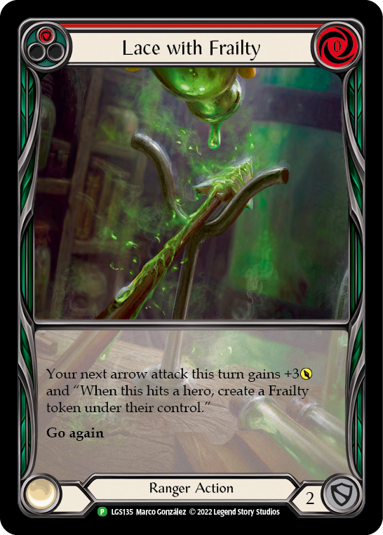Lace with Frailty (Red) [LGS135] (Promo)  Rainbow Foil | RetroPlay Games