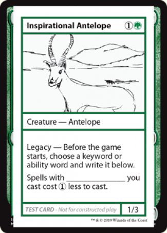 Inspirational Antelope (2021 Edition) [Mystery Booster Playtest Cards] | RetroPlay Games