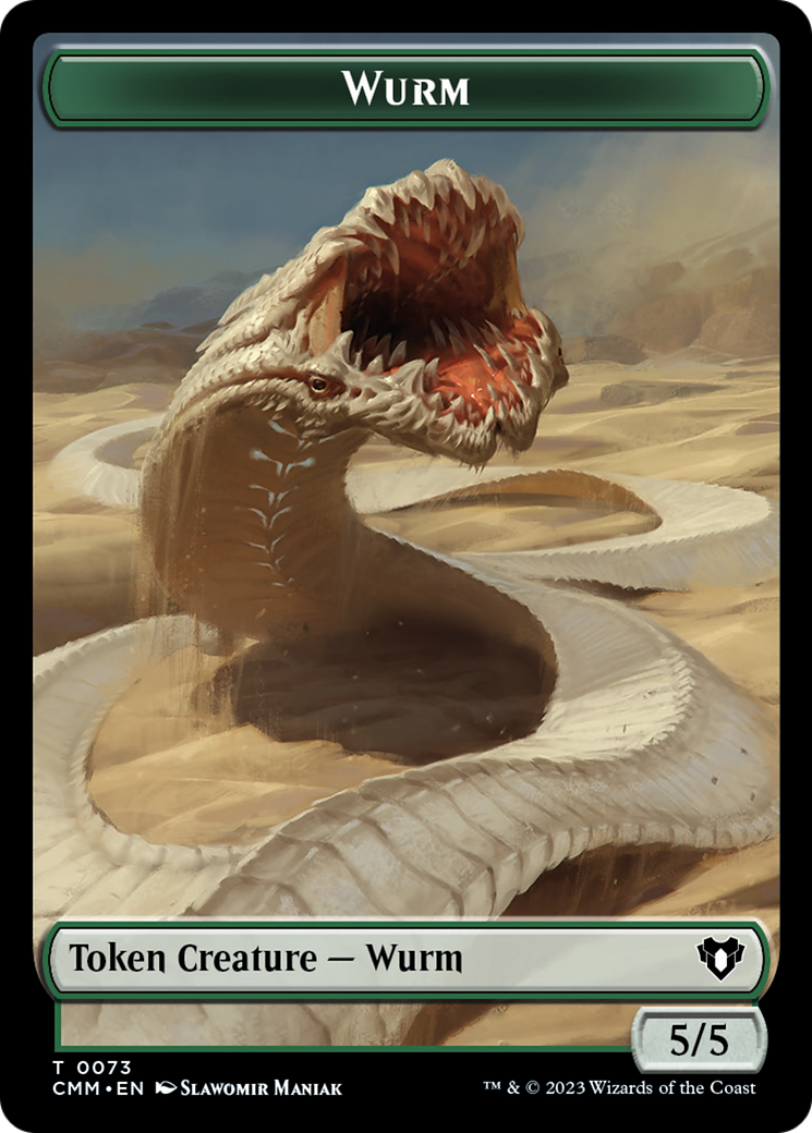 Wurm // Spider Double-Sided Token [Commander Masters Tokens] | RetroPlay Games