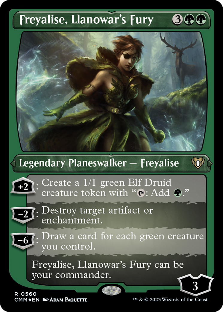 Freyalise, Llanowar's Fury (Foil Etched) [Commander Masters] | RetroPlay Games