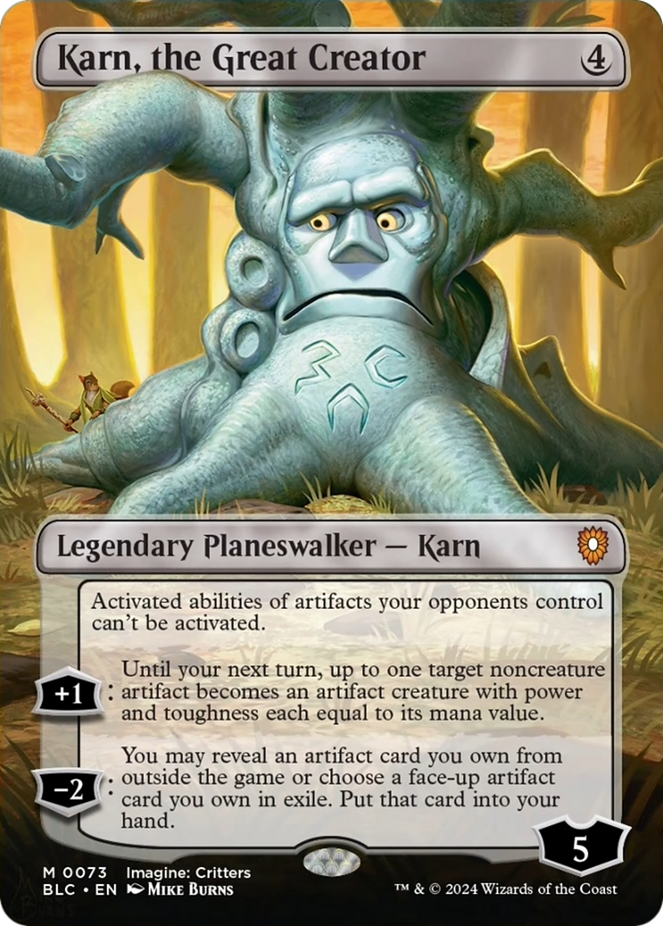 Karn, the Great Creator (Borderless) [Bloomburrow Commander] | RetroPlay Games