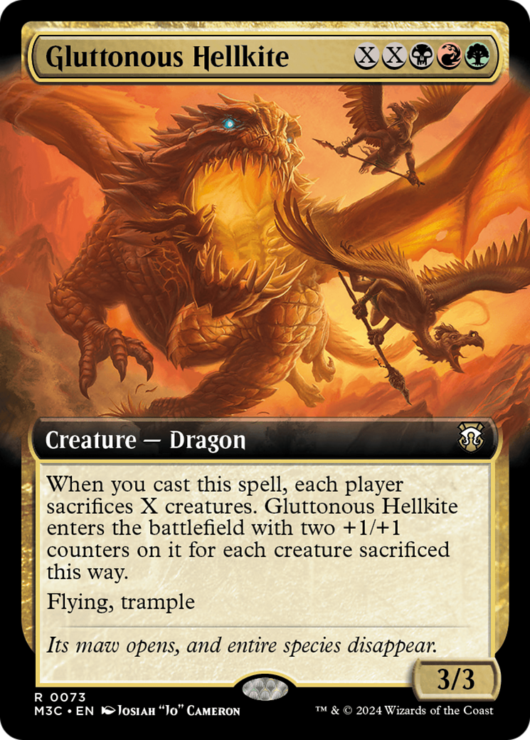 Gluttonous Hellkite (Extended Art) [Modern Horizons 3 Commander] | RetroPlay Games