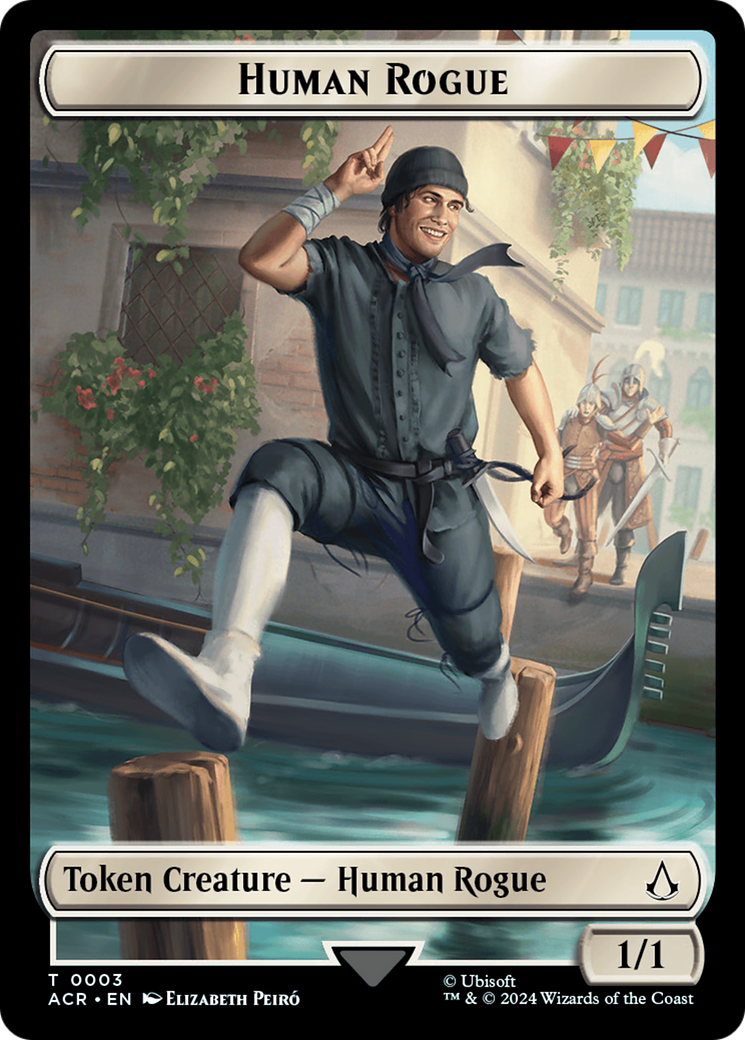 Assassin // Human Rogue Double-Sided Token [Assassin's Creed Tokens] | RetroPlay Games